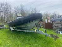 1988 22? x 10’10” Zodiac Hurricane MK7 w/Tandem Trailer